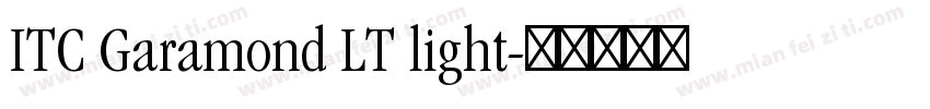 ITC Garamond LT light字体转换